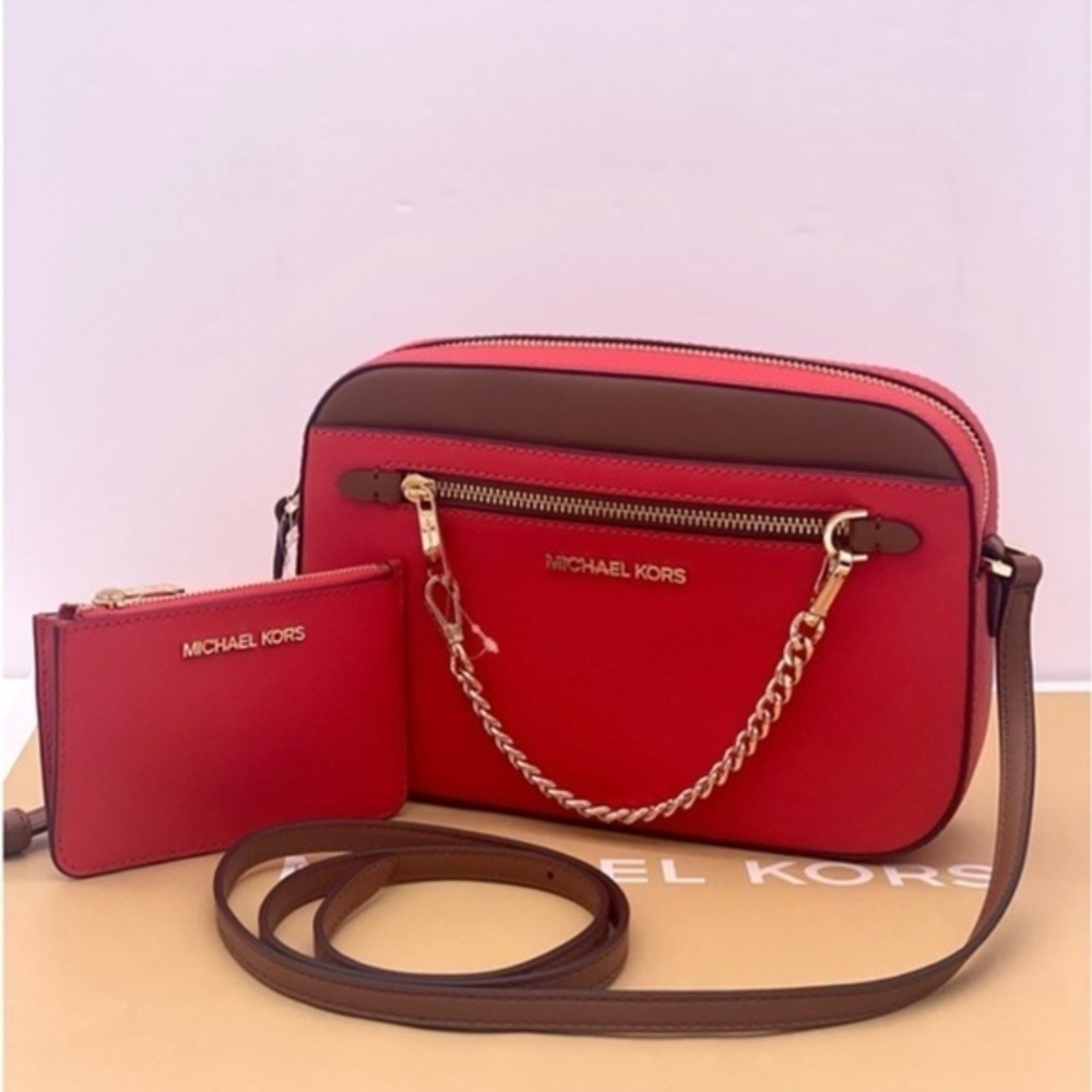 MICHAEL KORS ZIP CHAIN CROSSBODY & SMALL WALLET COINPOUCH